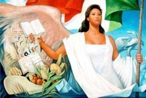 Patria. Oleo, Jorge González Camarena, 1962