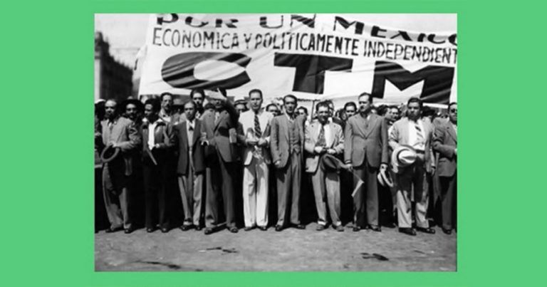 Detalle del libro sobre el movimiento sindical mexicano