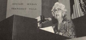 Imagen de MArcela Lombardo como diputada