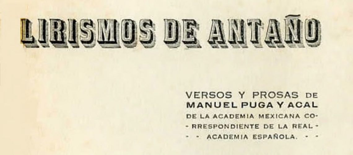 Recorte de la portada de Lirismos de antaño